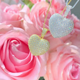 Micro Pave 5A CZ Passion Heart Pendant Necklace