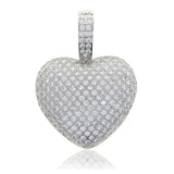 Micro Pave 5A CZ Passion Heart Pendant Necklace