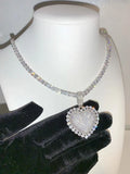 Micro Pave 5A CZ Passion Heart Pendant Necklace