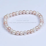 6-6.5mm Freshwater Pearl Elastic Bracelet for Girls