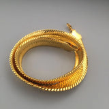 Hip Hop Mens Herringbone Snake Chain Golden Necklace Rapper