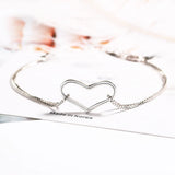 925 Silver Heart Bracelet for Women Party Jewelry