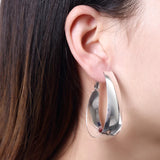 925 Silver U-Shaped Hoop Earrings For Women - Jewelry Gift