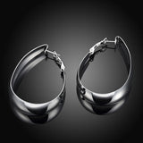 925 Silver U-Shaped Hoop Earrings For Women - Jewelry Gift