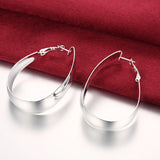 925 Silver U-Shaped Hoop Earrings For Women - Jewelry Gift