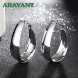 925 Silver U-Shaped Hoop Earrings For Women - Jewelry Gift