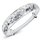 925 Silver Lucky Blessing Round Bracelet for Women