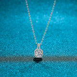 925 Sterling Silver Necklace Square Pendant Necklaces For Women