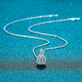 925 Sterling Silver Necklace Square Pendant Necklaces For Women