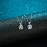 925 Sterling Silver Necklace Square Pendant Necklaces For Women