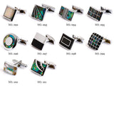 Men's Shell Cufflinks 3 Pair Set - Mix and Match