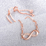 925 Silver Infinity Chain Link Bracelet