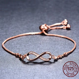 925 Silver Infinity Chain Link Bracelet