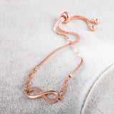 925 Silver Infinity Chain Link Bracelet