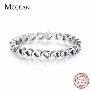 925 Silver CZ Stackable Ring Wedding Jewelry