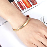 Bump Point Curved Bracelet & Bangle For Couples Stainless Steel Plating