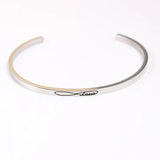Engraved Stainless Steel Infinity Love Message Bangle