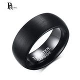 Men's Tungsten Carbide Wedding Ring Matte Finish Comfort Fit US Size 7-12