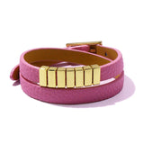Stylish PU Leather Name Stainless Steel Bracelet