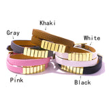 Stylish PU Leather Name Stainless Steel Bracelet