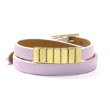 Stylish PU Leather Name Stainless Steel Bracelet