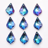 Baroque Crystal Pendant 11x16/15x22mm Maple Leaf Charm Beads for DIY Jewelry