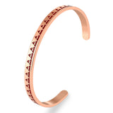 Enamel Thin Cuff Bracelets Rose Titanium Steel Bangles