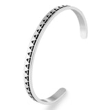Enamel Thin Cuff Bracelets Rose Titanium Steel Bangles