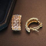 Buchelas Slap Clip Earrings & Silver Hollow Lace Flower Earrings