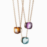 Crystal Candy Pendant Water Drop Necklace for Women