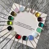 Crystal Candy Pendant Water Drop Necklace for Women