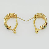 Crystal Hoop Earrings 18K Plated Jewelry for Women