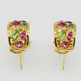 Crystal Hoop Earrings 18K Plated Jewelry for Women