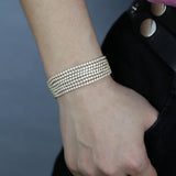 Cz Tennis Chain Bracelet Silver Plated Party Bracelet Jewelry Women