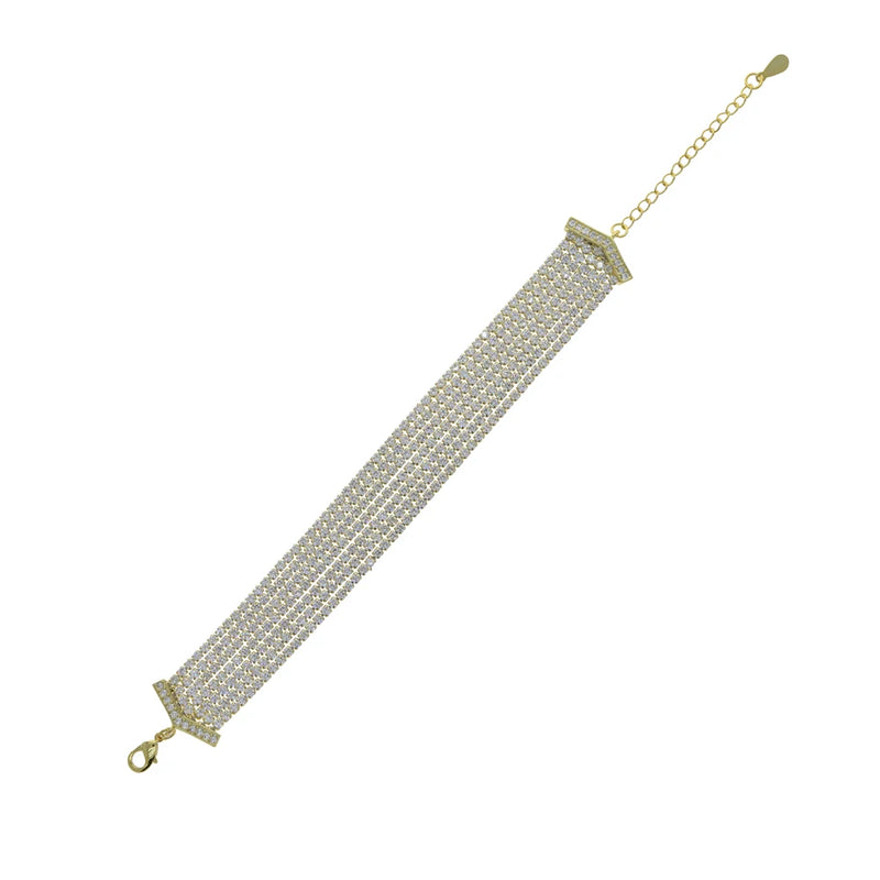 Cz Tennis Chain Bracelet Silver Plated Party Bracelet Jewelry Women
