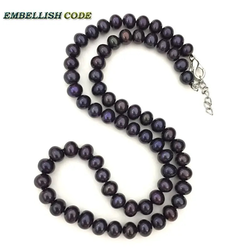Flawless Potato Shape Natural Cultured Pearls Choker Necklace Gift