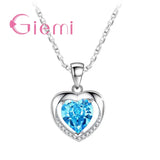 Pave Crystal Pendant Necklace Casual Style Women Girl Fashion Jewelry