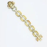 Metal Red Frog Animal Bracelet Thick Chain Green Crystal Jewelry