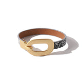 Leopard Pattern PU Leather Bracelets Bangle For Women