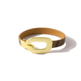Leopard Pattern PU Leather Bracelets Bangle For Women