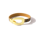 Leopard Pattern PU Leather Bracelets Bangle For Women