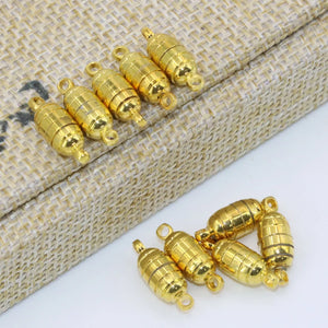 Barrel Shape Magnetic Clasp 10pcs Gold-color DIY Jewelry Findings B2853