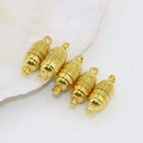 Barrel Shape Magnetic Clasp 10pcs Gold-color DIY Jewelry Findings B2853