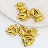 Barrel Shape Magnetic Clasp 10pcs Gold-color DIY Jewelry Findings B2853
