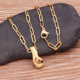 Hamsa Hand Zircon Necklace Women Pendant Chain Jewelry Gift