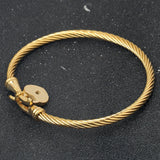 Heart Lock Love Jewelry Cuff Bracelets 316L Stainless Steel Bracelets For Women