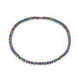 Multicolor Hematite Magnetic Necklace Round Beads Nature Stone Jewelry