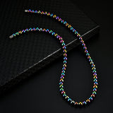Multicolor Hematite Magnetic Necklace Round Beads Nature Stone Jewelry