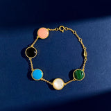 Double Sided Star Bracelet Charm Chain - Women's Jewelry
