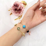 Double Sided Star Bracelet Charm Chain - Women's Jewelry